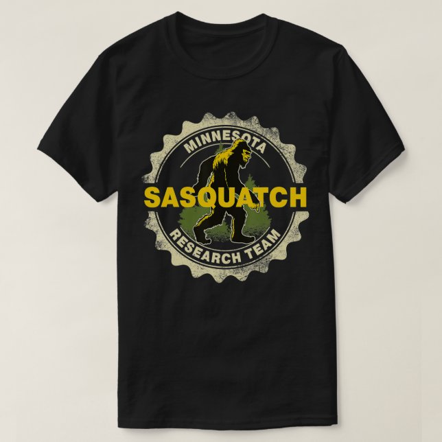 Camiseta Minnesota Sasquatch Research Team Bigfoot Trust (Frente do Design)