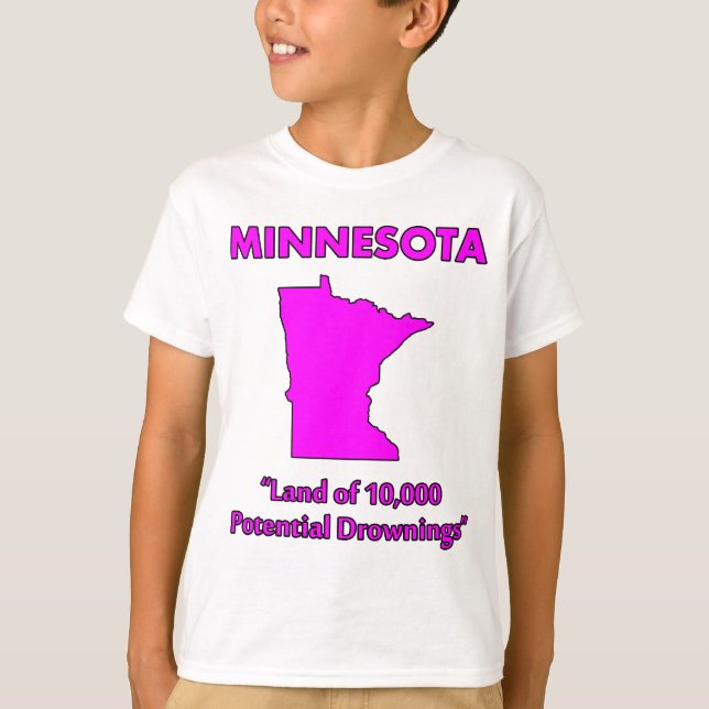 Camiseta Minnesota - Terra de 10.000 Afogamentos Potenciais (Frente)