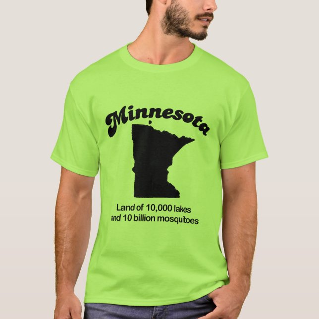 Camiseta Minnesota - terra de 10.000 lagos (Frente)