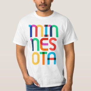 Camiseta Minnesota Vintage Retro Pop Art Type 80s