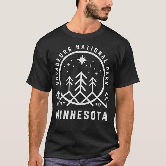 Camiseta Minnesota Voyageurs National Park North Star Hikin (Frente)