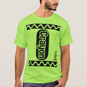 Camiseta Mint Green Crayon Halloween Figurume Mulheres