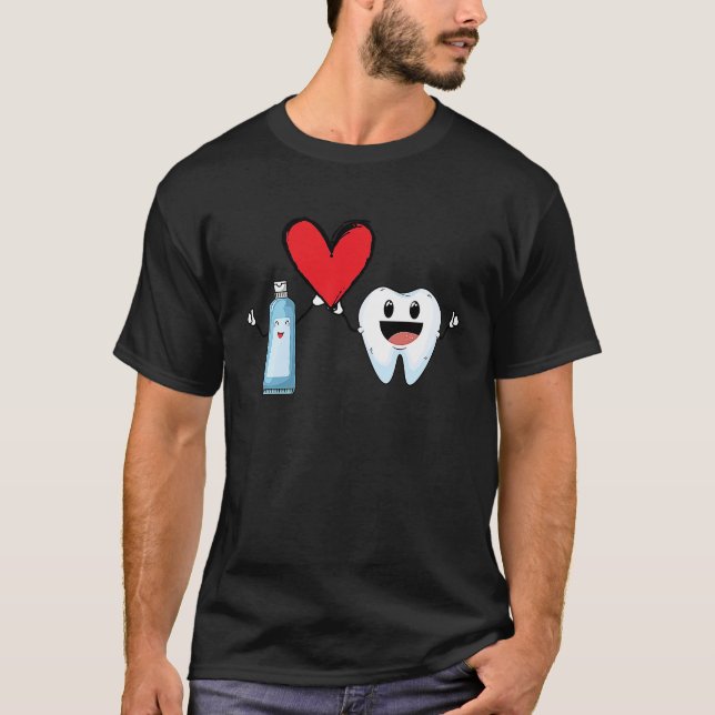 Camiseta Mint To Be Toothpaste & Tooth Dentist Dia de os na (Frente)