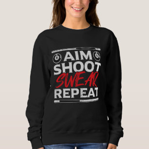 Camiseta Mira Atirar Xingar Repetir Bilhar Diversão
