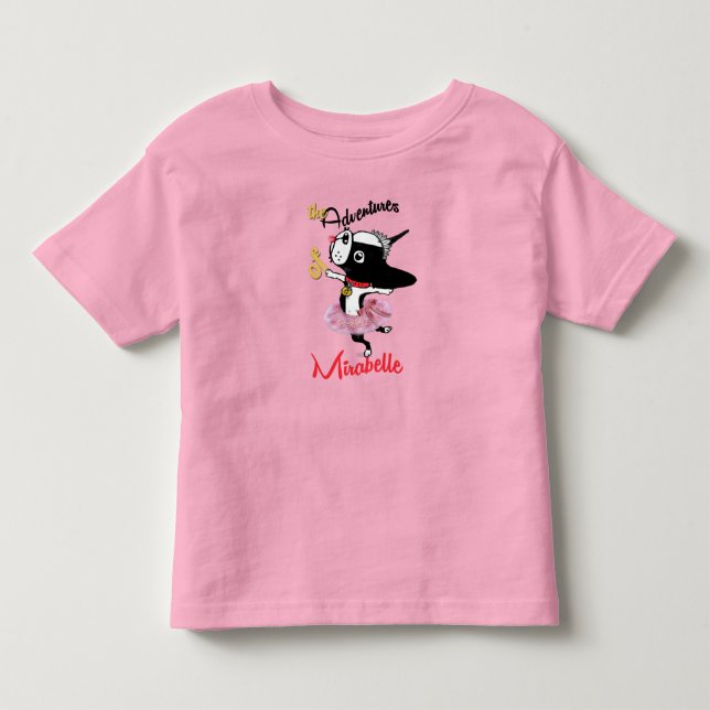 Camiseta Mirabelle, o boston terrier bailerina (Frente)