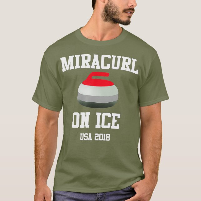Camiseta Miracurl No Gelo Dos EUA 2018 Curling (Frente)