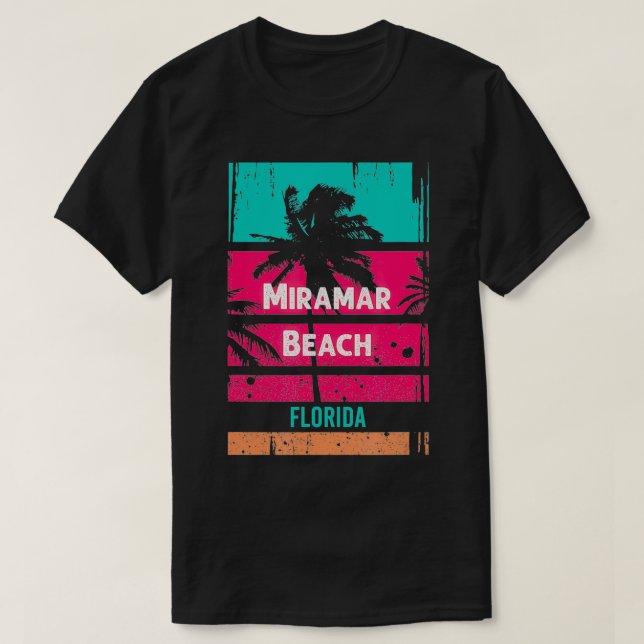 Camiseta Miramar Beach Souvenir Florida Reminder (Frente do Design)