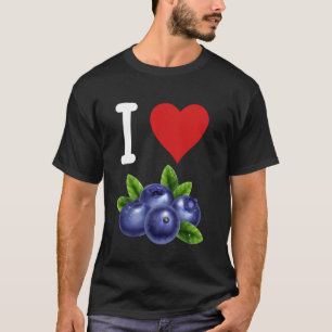 Camiseta Mirtilo Fruta Eu Amo Mirtilos Alimento Saudável Fr