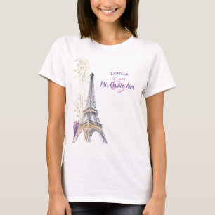 Camiseta Mis Quince Anos Paris Torre Eiffel Aniversário Per