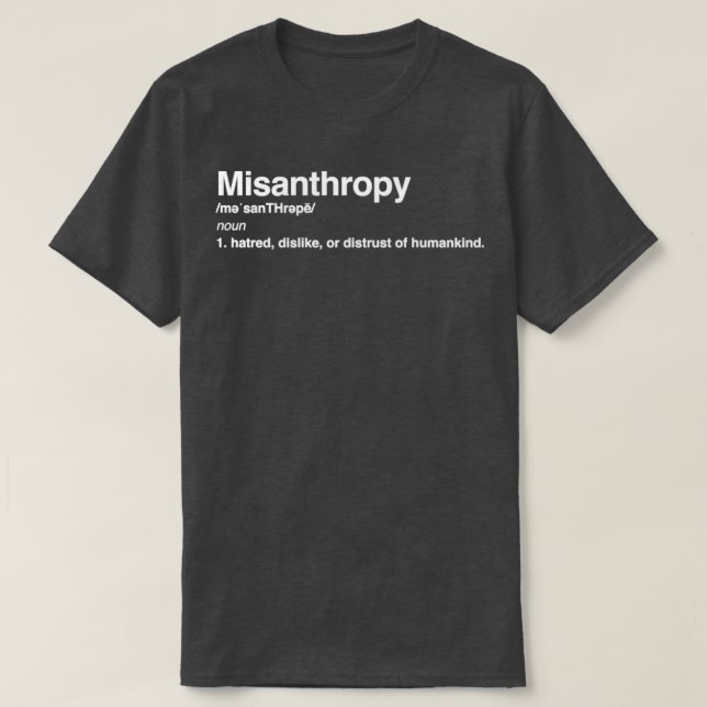 Camiseta Misantropia (Frente do Design)