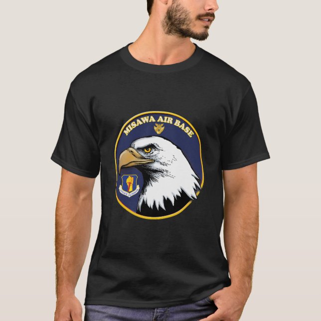 Camiseta Misawa Air Base Japan Us 35 Fighter Wing Jasdf (Frente)