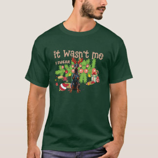 Camiseta Mischievous Doberman Pinscher Não Fui Eu retro fr