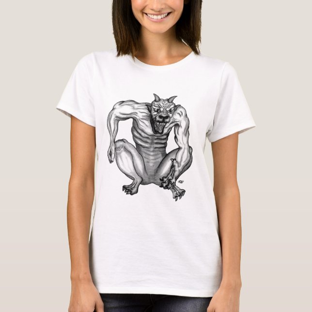 Camiseta Mischwesen - Troll Teufel und Golem (Frente)