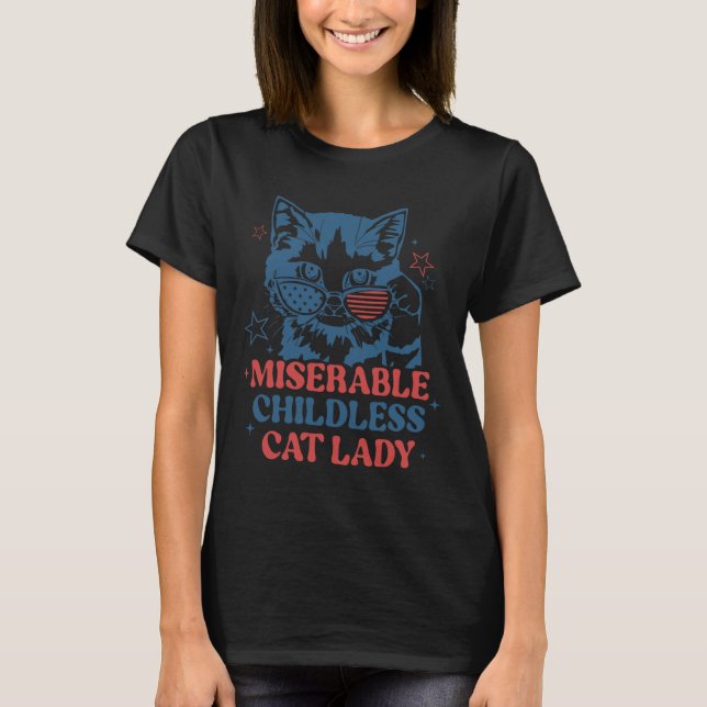 Camiseta Miseráveis Mulheres De Gato Para Kamala Harris 2 (Frente)