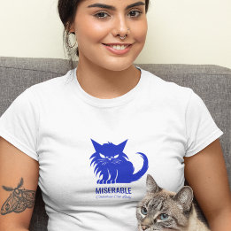 Camiseta Miserável, Engraçada Senhora de Gato