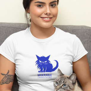 Camiseta Miserável, Engraçada Senhora de Gato