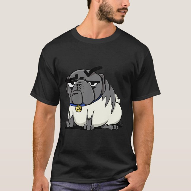 Camiseta Miserável Senhor Max o Pug Clássico 876 (Frente)