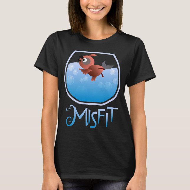 Camiseta Misfits - Pássaro Nadador (Frente)