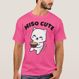 Camiseta Miso Cute - Estilo de Animação Engraçado de Gato K