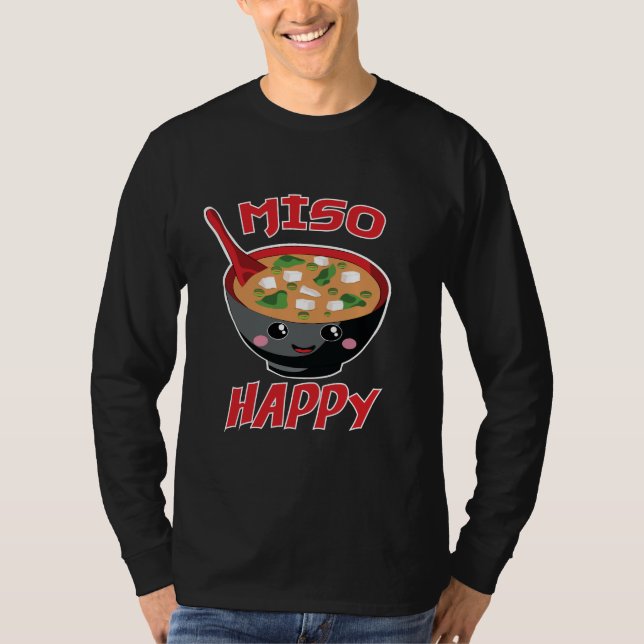 Camiseta Miso Happy Funny Comida Kawaii (Frente)