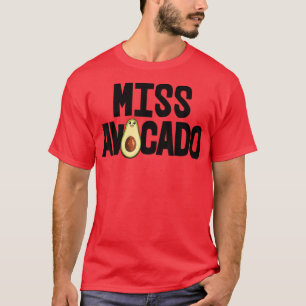Camiseta Miss Avocado Funny Avocado Fruta Mulheres