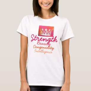 Camiseta Miss EUA digite Pageant Crown Crop Top-The Virtues