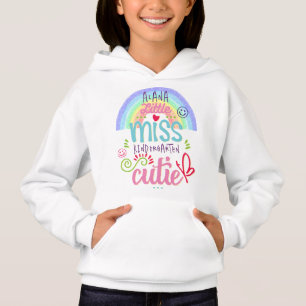 Camiseta Miss Kindergarten Rainbow Pastel Grau de Nome Pers