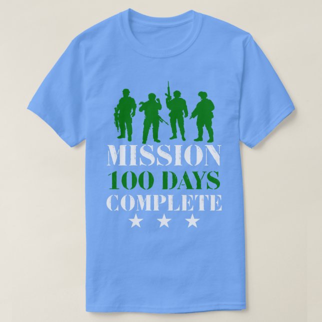 Camiseta Missão 100 Dias Concluída 2 (Frente do Design)