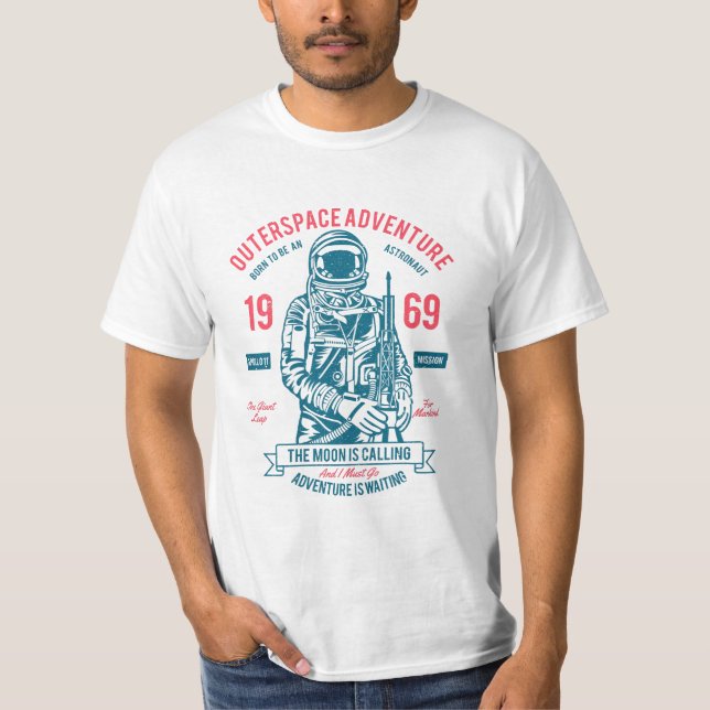 Camiseta Missão Apollo 11 Patriótica (Frente)