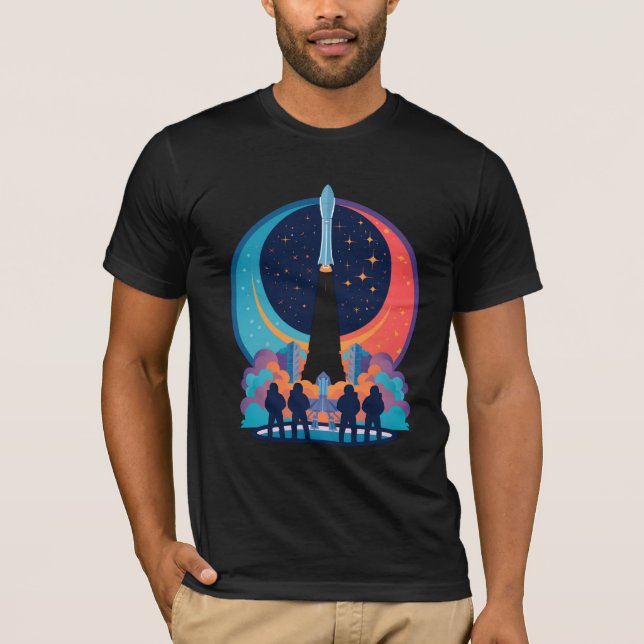 Camiseta Missão Artemis II: Jornada à Lua - Retro Ve (Frente)