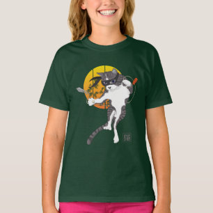 Camiseta Missão da Lua de cheio: Cat Ninja