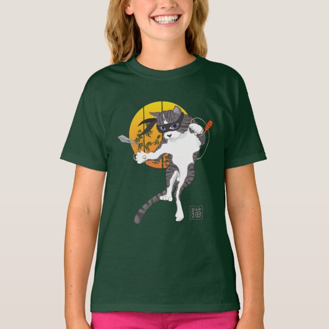 Camiseta Missão da Lua de cheio: Cat Ninja (Frente)