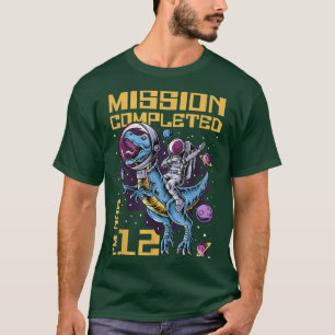 Camiseta Missão de Aniversário do 12 Concluída Agora tenho