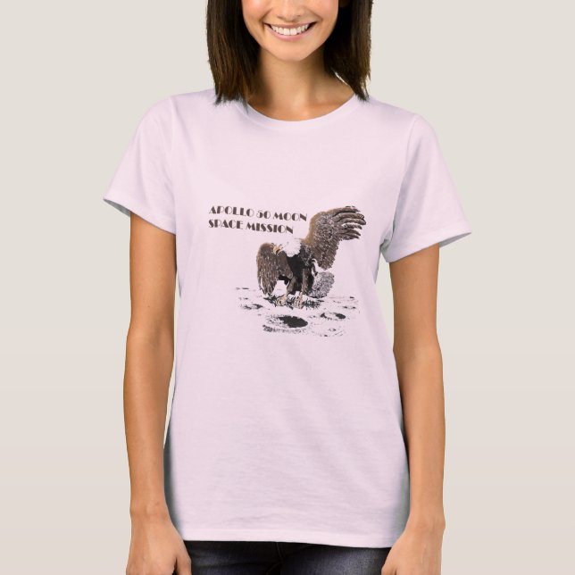 Camiseta Missão de Apollo - lua. 1969-2019. (Frente)