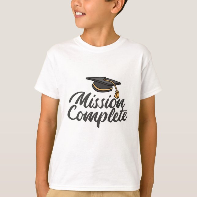 Camiseta Missão de graduação concluída (Frente)