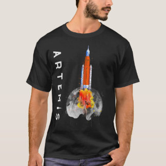 Camiseta Missão De Lançamento De Foguetes Artemis 1 SLS Par