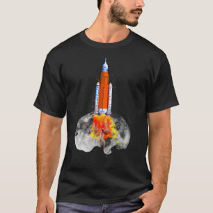 Camiseta Missão de lançamento do foguete Artemis 1 SLS para