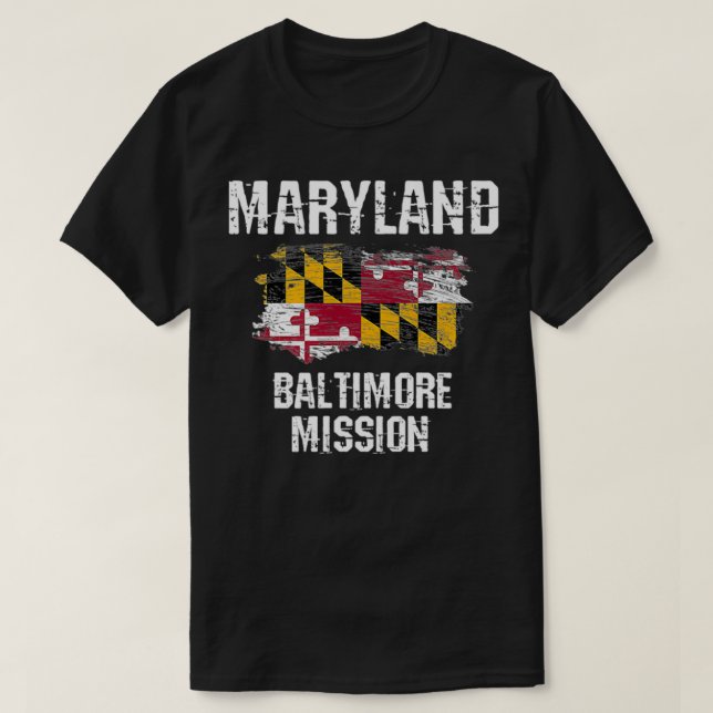 Camiseta Missão de Maryland Baltimore  (Frente do Design)