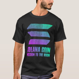 Camiseta Missão De Moedas Solana Para A Cripto De Token Da