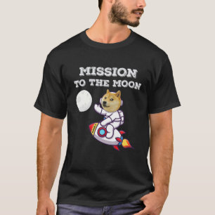Camiseta Missão Doge-1 À Moon Doge-Coin Funny Shiba I