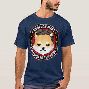 Camiseta Missão Dogelon Mars Para O Memo Crypto Da Lua