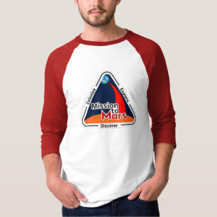 Camiseta Missão em Marte - 3/4 Raglan