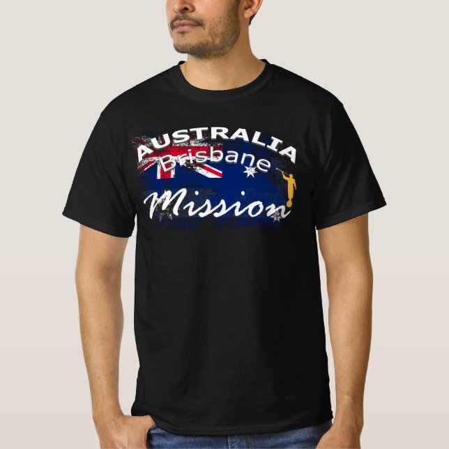 Camiseta Missão LDS de Brisbane Mormon da Austrália (Frente)