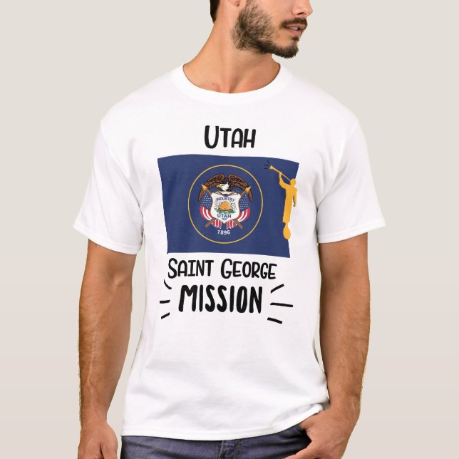 Camiseta Missão LDS do Santo Utah George Mormon (Frente)