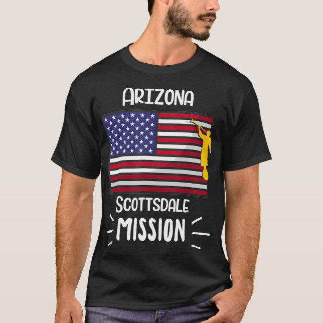 Camiseta Missão Missionária da Arizona Scottsdale Mormon LD (Frente)