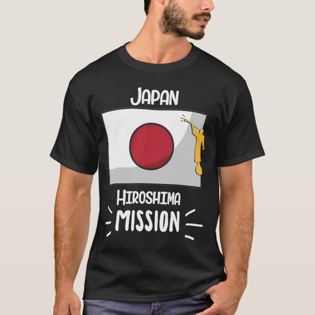 Camiseta Missão Missionária da Missão LDS Hiroshima Mormon  (Frente)