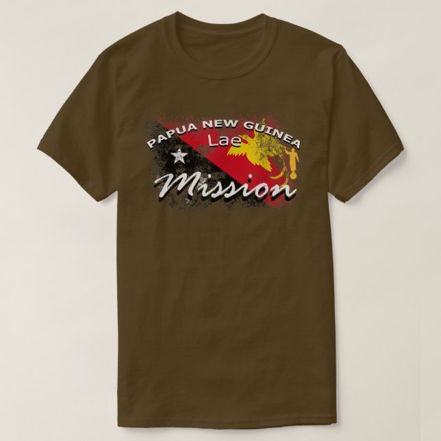 Camiseta Missão Missionária Papua Nova Guiné Lae Mormon LDS (Frente do Design)
