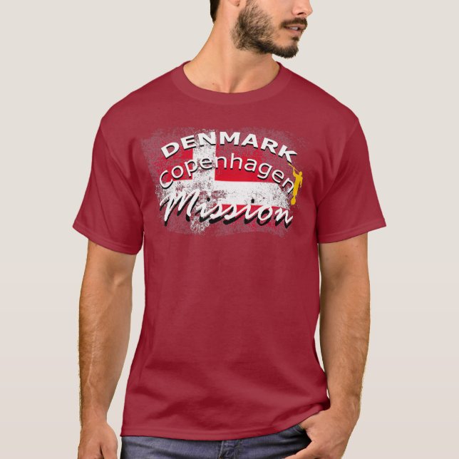 Camiseta Missão Mórmon LDS da Dinamarca Copenhaga (Frente)