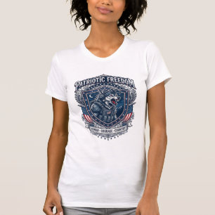 Camiseta Missão Noturna Patriótica Lobo Patriota Inspiração