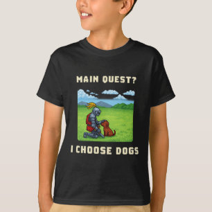 Camiseta Missão Principal Eu Escolho Cachorros Arte Retro P